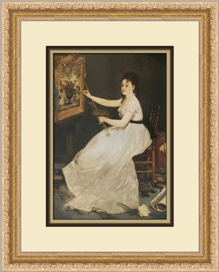 Edouard Manet Portrait of Eva Gonzales Custom Framed Print