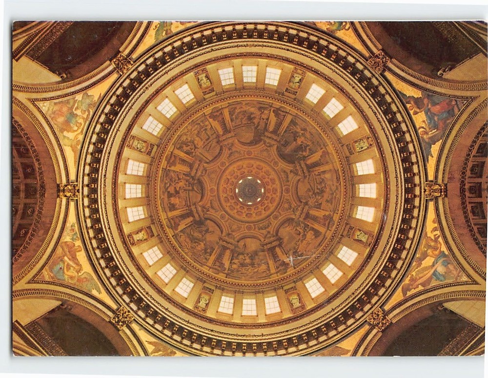 Postcard Interior of the Dome St. Paul's Cathedral London England
