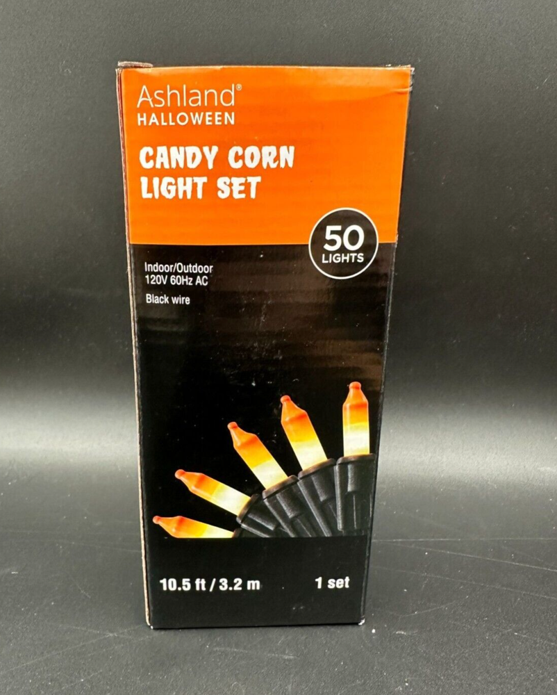 Ashland Halloween Candy Corn Light Set - 50 Lights - Indoor/Outdoor - 10.5 Ft -