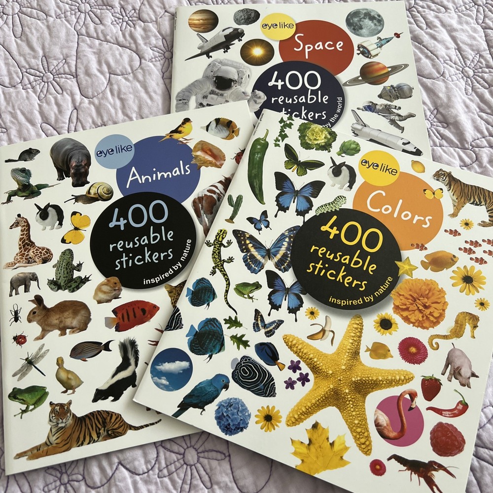 Children book bundle 3 Stickers: Space, Animals & Colors