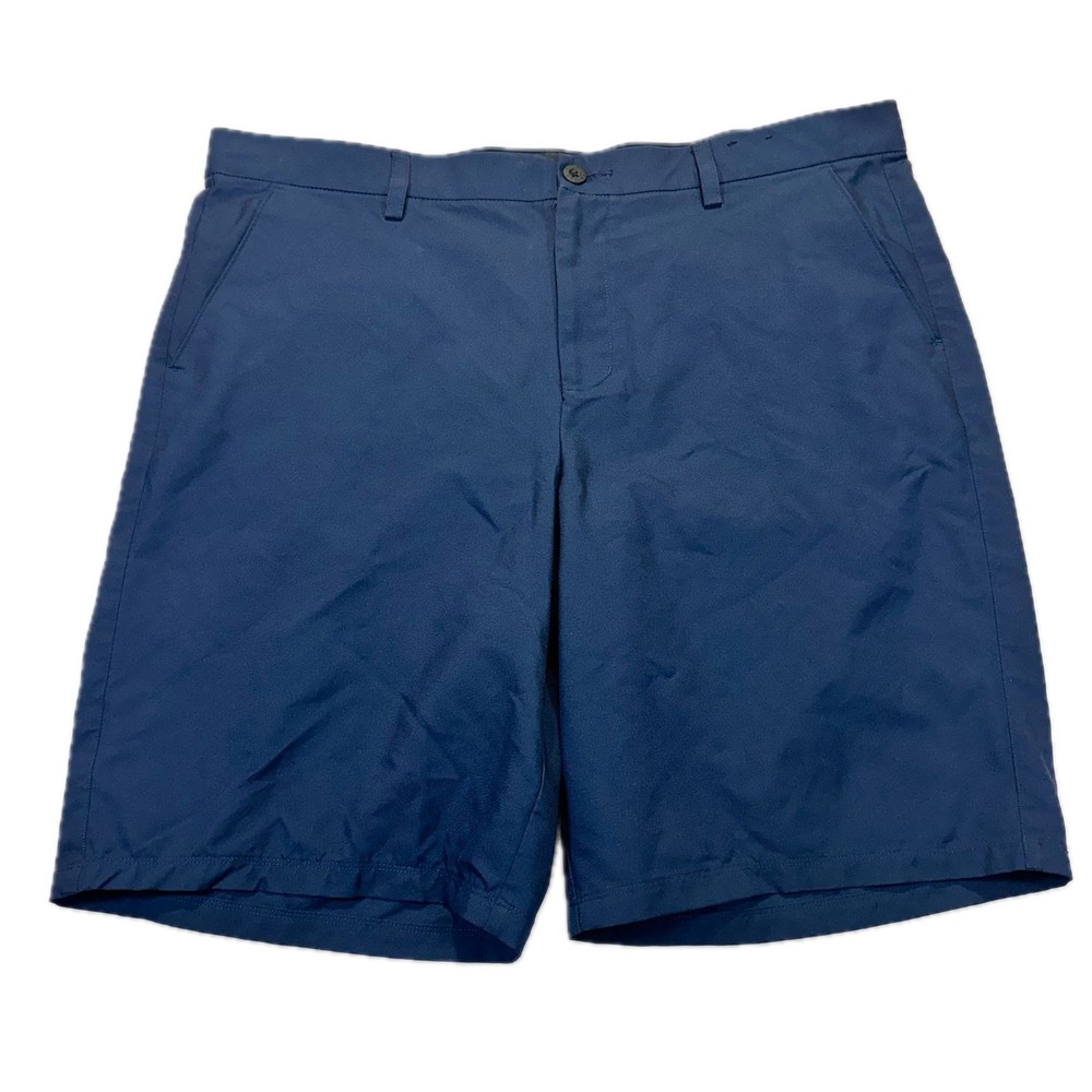 Fila Sport Golf Mens Navy Blue Performance Shorts Size 40 Flat Front Polyester
