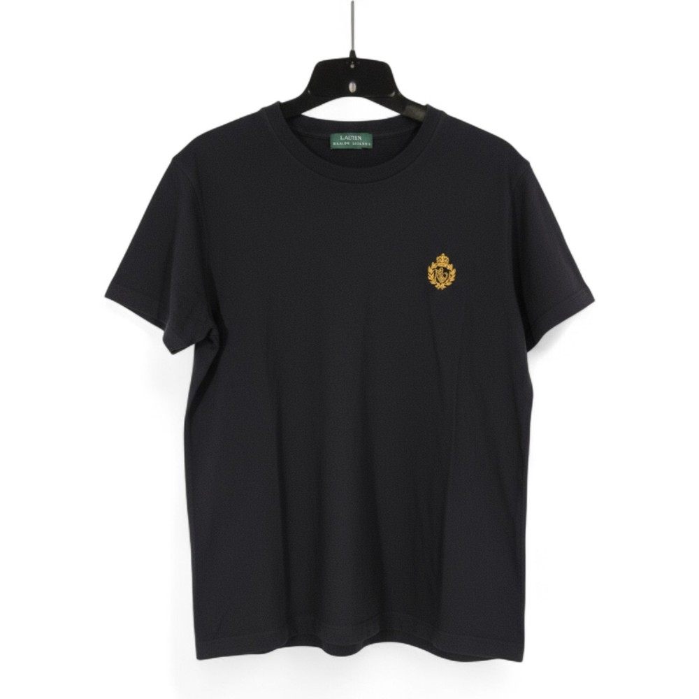 LAUREN RALPH LAUREN Navy Blue CREST LOGO Crew Neck JERSEY KNIT Men's T-SHIRT M