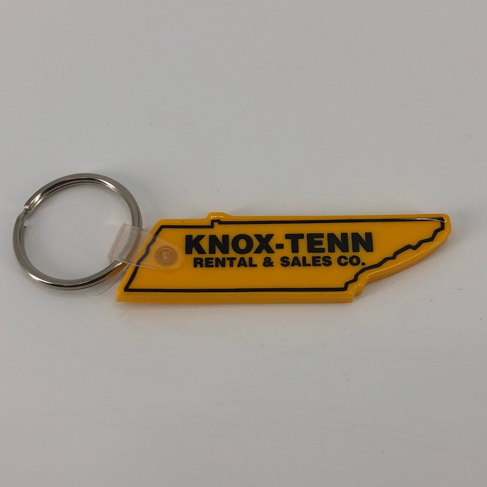 Tennessee State Shaped Yellow Nox-Tenn Advertising Keychain  