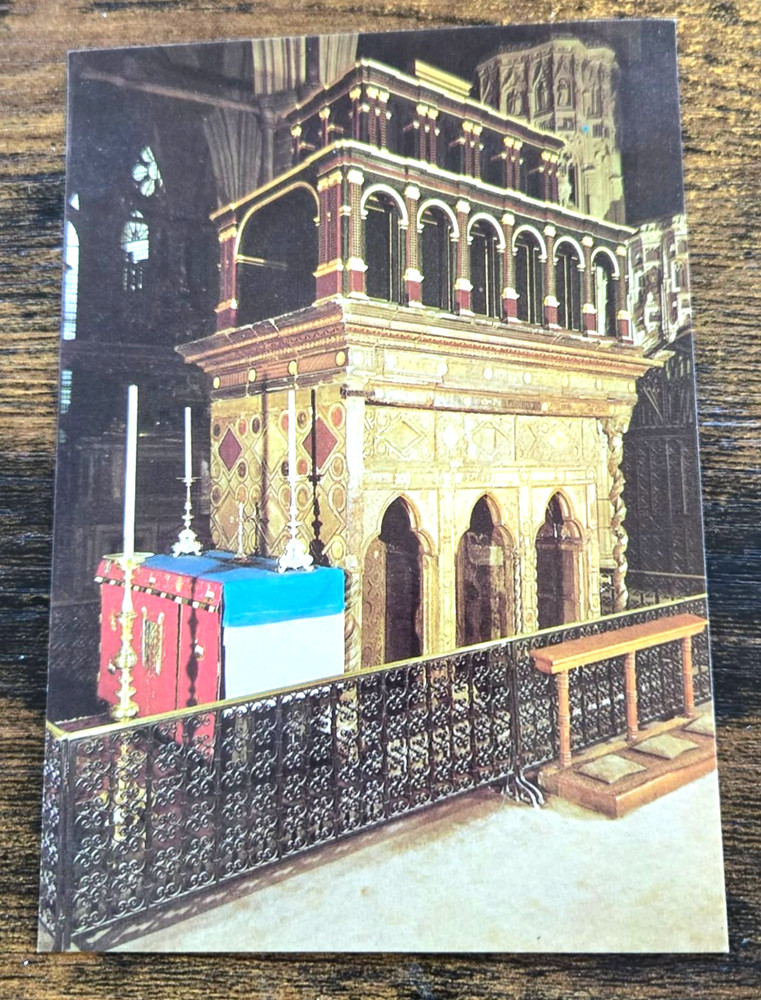 Edward the Confessor's Westminster Abbey London UK Vintage Postcard