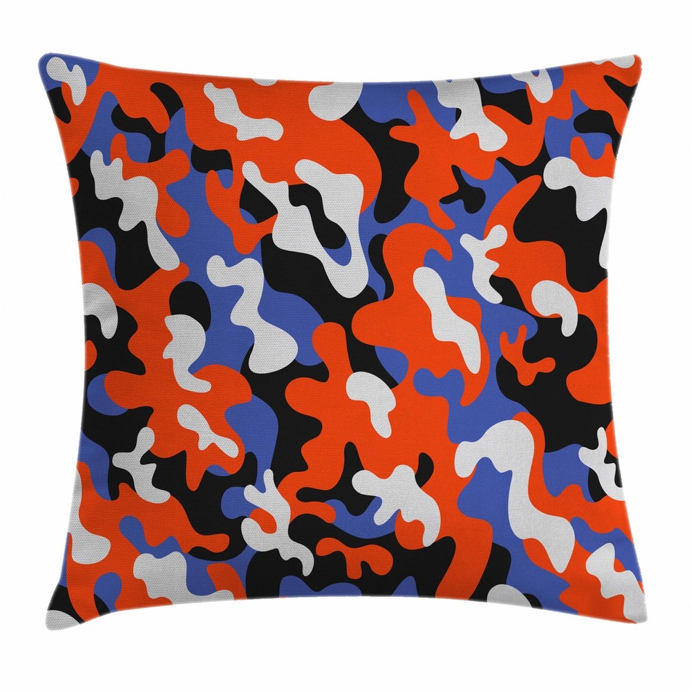 Camouflage Throw Pillow Covers in 8 Sizes by Ambesonne for Home Decor