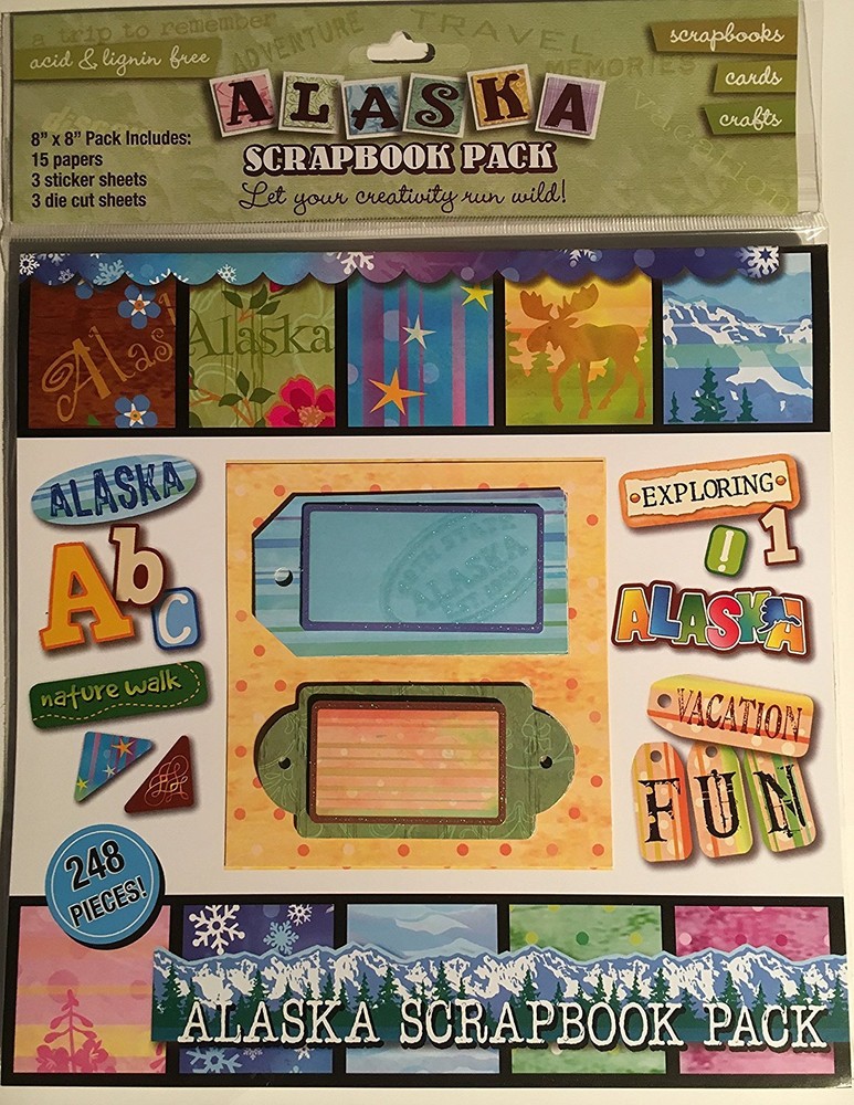 2 Packs Alaska Scrapbook Kit Alaskan Acid Free Scrapbook Paper Alaska sticker-image