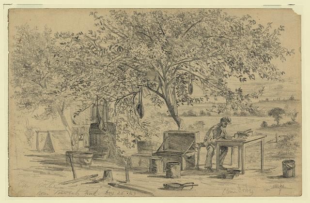 Photo:Beverly Ford Va 1863 African American Cook Outdoor Kitchen Civil War