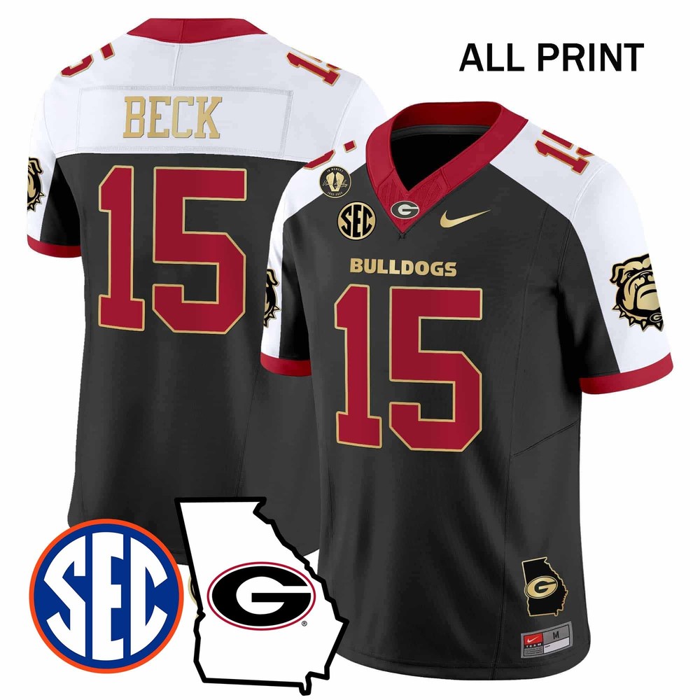 GeorgiaxBulldogs 2024 #15 CarsonxBeck Football Jersey - All Print