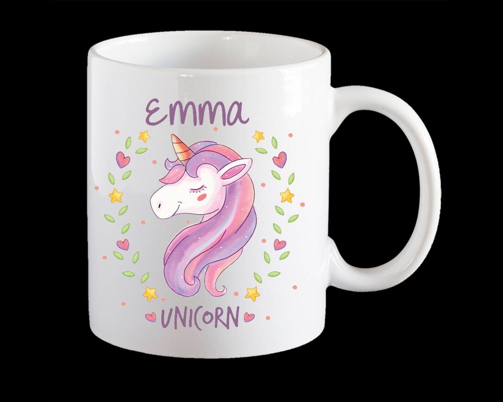Personalised Unicorn Coffee Mug Unicorn Mug Cute Unicorn Coffee Mug Kids Unicorn