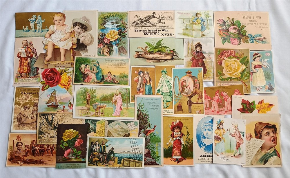 Vintage Victorian Trade Card Lot Antique Advertising Collection