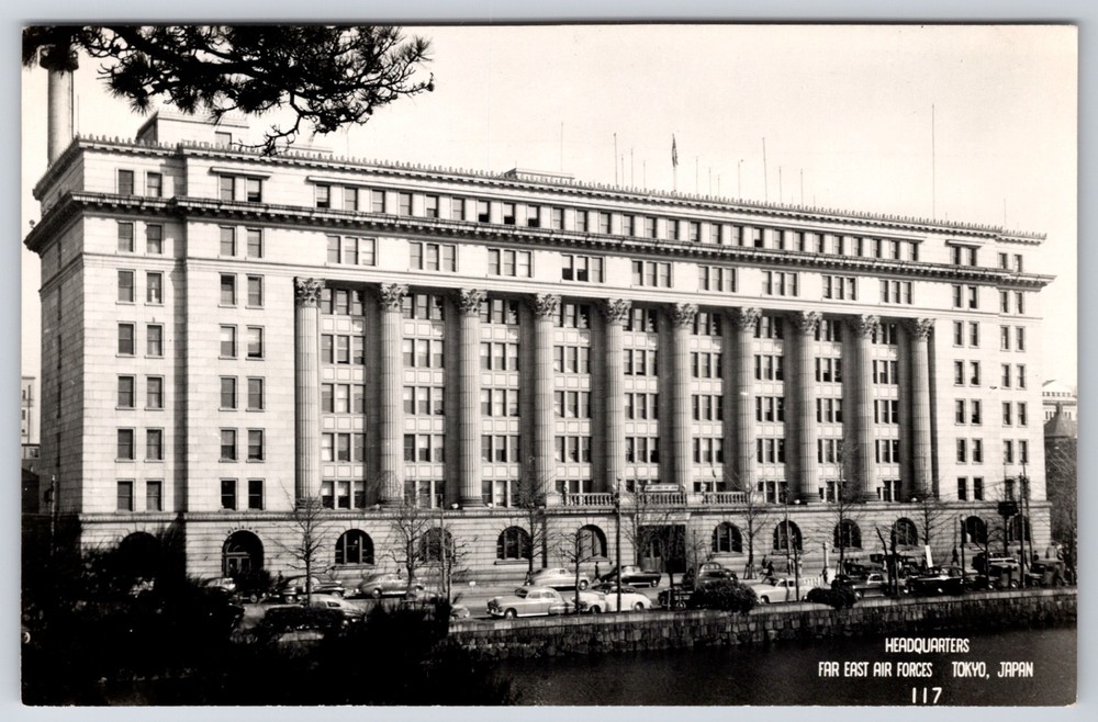 RPPC Japan Tokyo Far East Air Forces Headquarters Kodak Real Photo Postcard