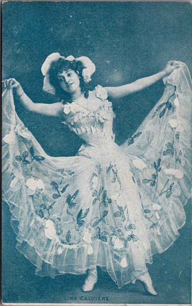 Lina Calviere Actress Performer Vaudeville Edwardian RPPC Postcard c. 1910