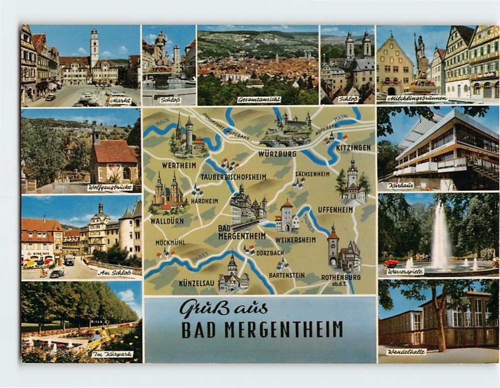 Postcard Grüß aus Bad Mergentheim Germany