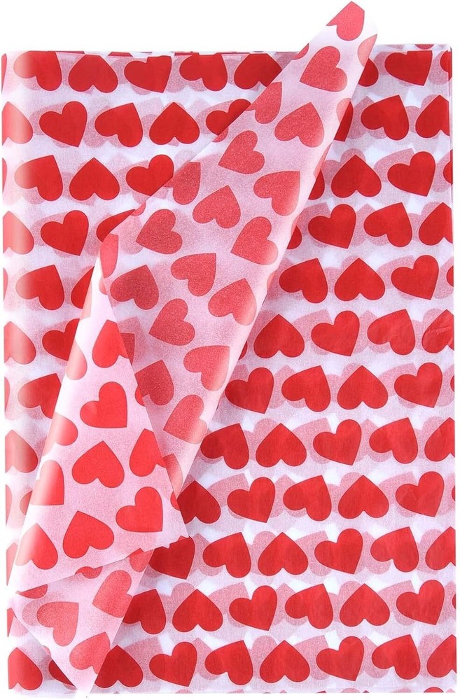 Tissue Paper for Packaging 60 Sheets Gift Wrapping Tissue Paper A2-Valentine