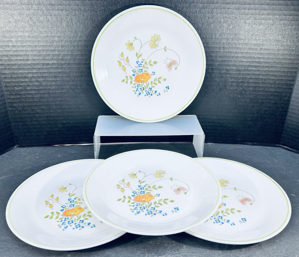 Vintage Corelle by Corning Wildflower Salad Luncheon Plates 8 1/2