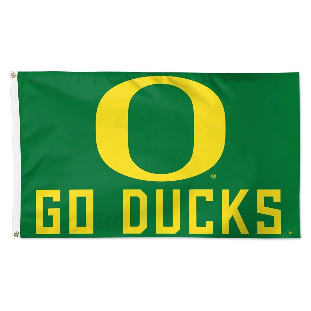 Oregon Ducks Green Background Team Slogan Flag 3x5 FT Banner