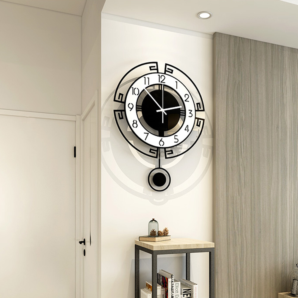 Large Swing Wall Clock Modern Nordic Living Room Silent Pendulum Wall Clock