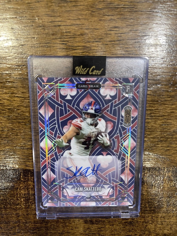 2025 Wild Card 5 Card Draw Cam Skattebo Auto TRUE 1 OF 1 COLOR MATCH RARE!