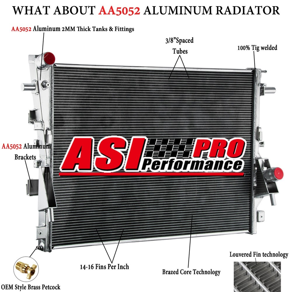 3-Rows Radiator For Ford 2017-2022 F250 F350 F450 F550 Super Duty Truck 6.7L V8
