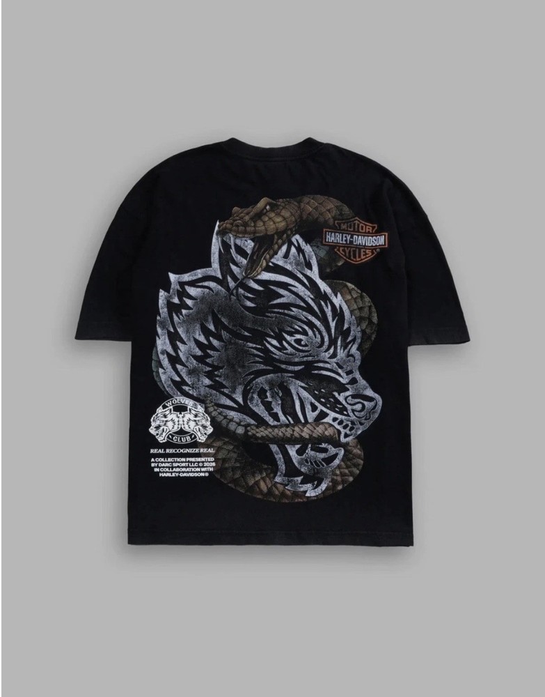 *Size M* Darc Sport X Harley Davidson Snake & Wolf Shirt