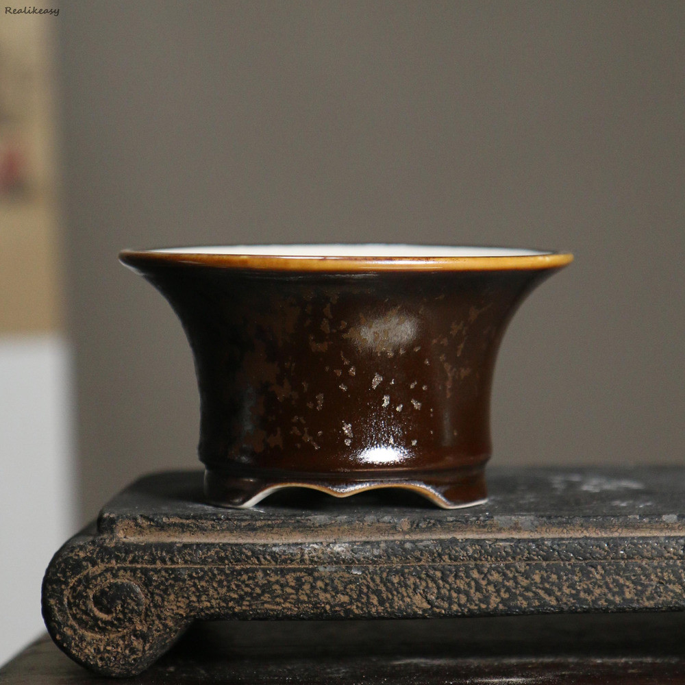 Chinese Creative Purple Sand Flower Pot Ceramic Bonsai Pot Succulent Flower Pot