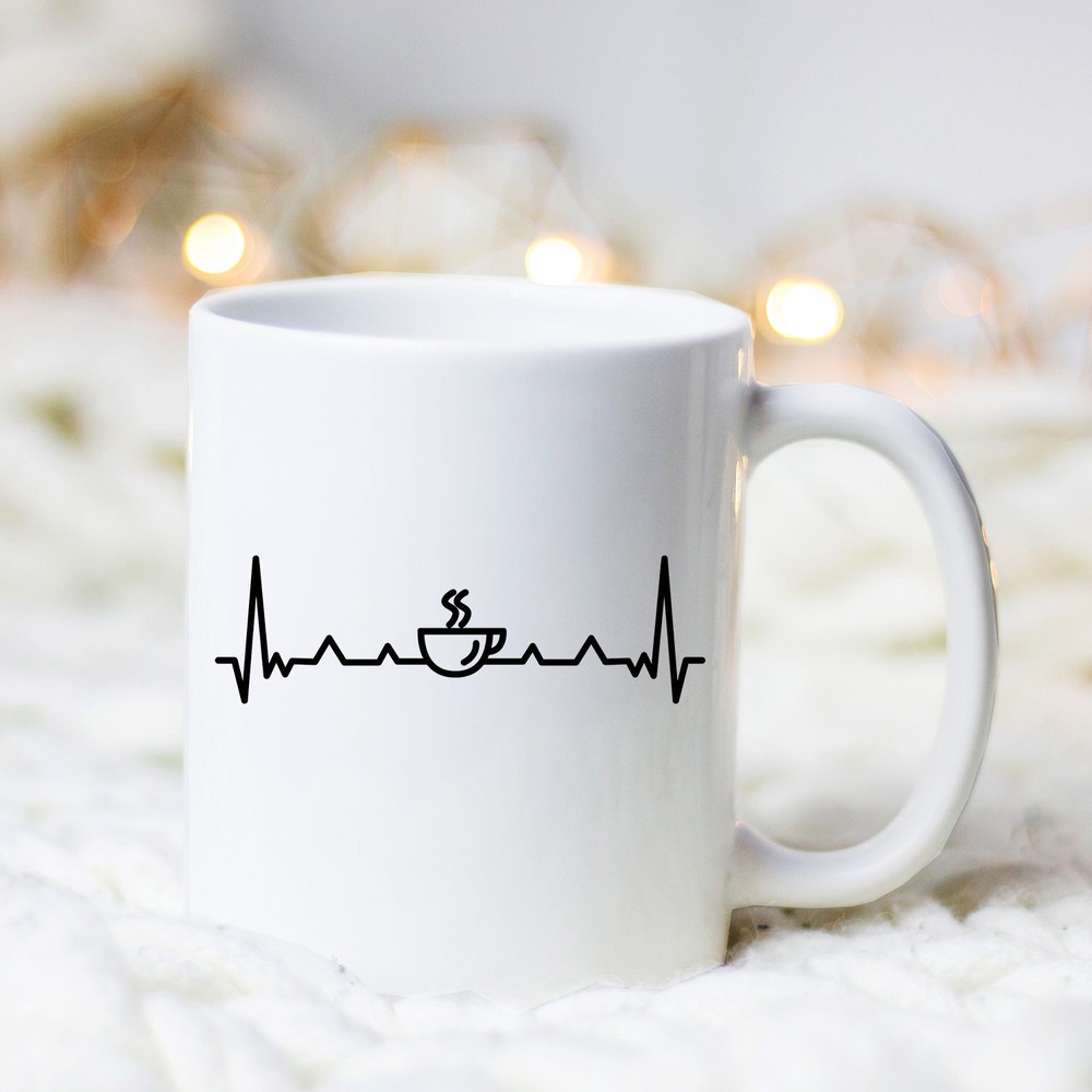 Coffee Heartbeat Mug Coffee Mug Coffee Lover Gift Coffee Drinker Mug Coffee