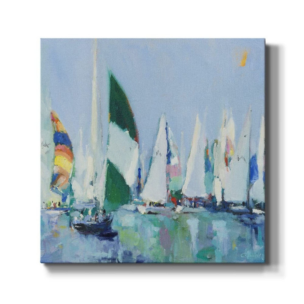 Abstract Wooden Artwork Paintings & Prints for Home Decor Sail Boats Parking ...