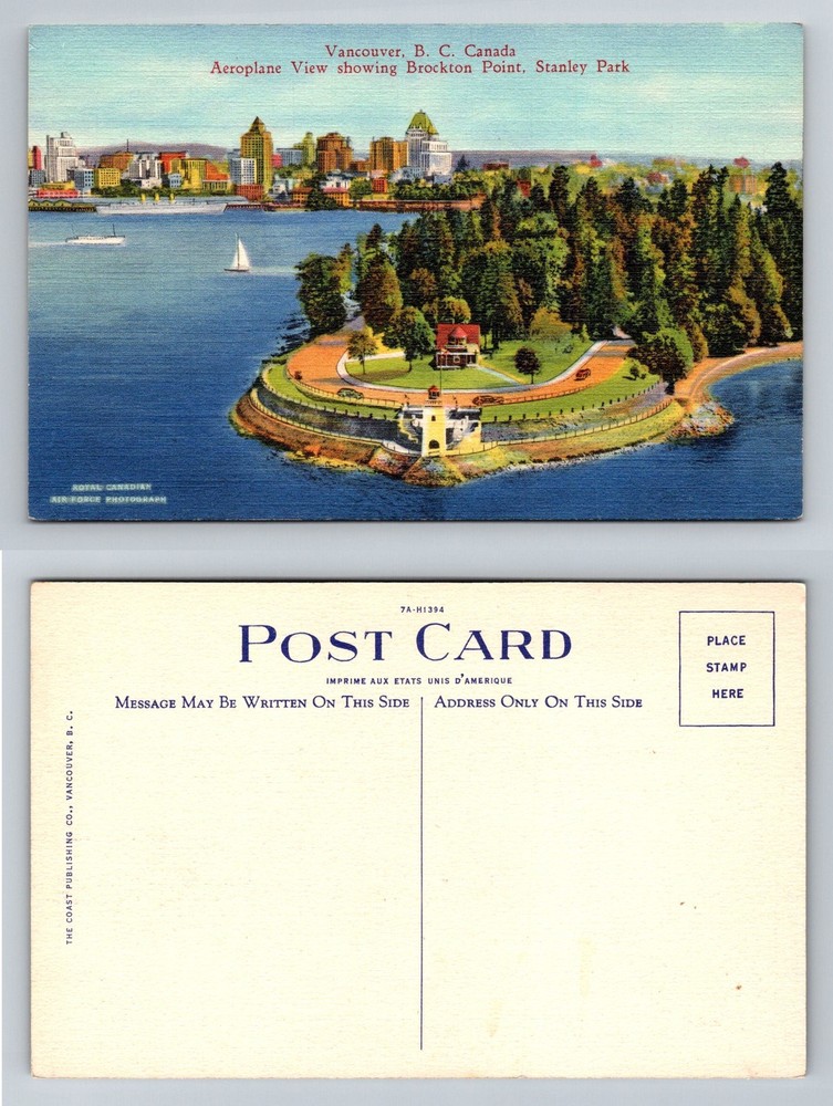 Vancouver, BC-British Columbia, Brockton Point Stanley Park Vintage Postcard