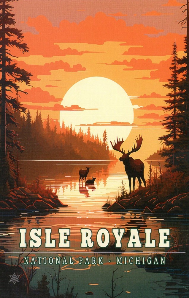 Isle Royale National Park, Lake Superior, Michigan --New POSTCARD