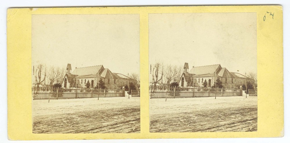 G2146~ PENNSYLVANIA – Unknown Church 1860s Stereoview – Entrekin, Manayunk