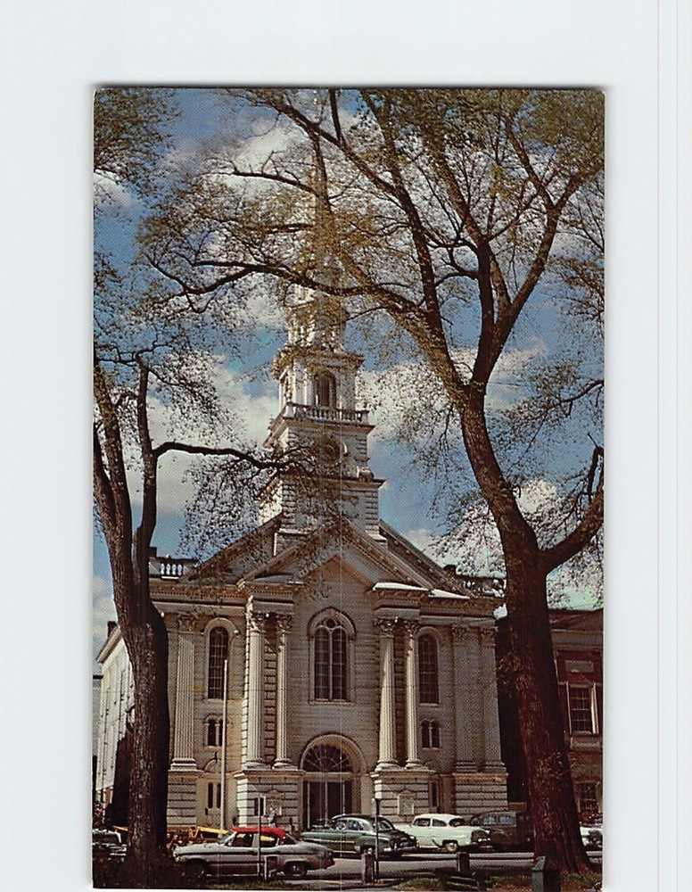 Postcard The Old First Congregational Church Central Square Keene New Hampshire