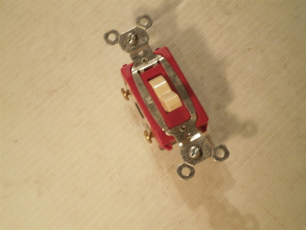 New: Pass & Seymour Light Almond COMMERCIAL Toggle Light Switch 20A CS20AC1