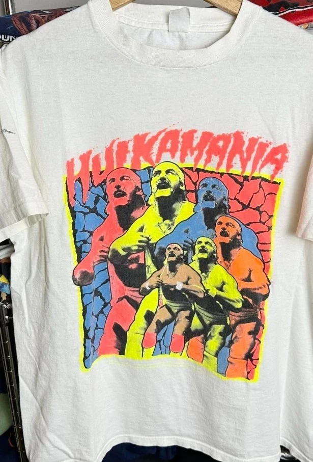 Rare Hulk Hogan Hulkamania Gift For Fans White S to 5XL Shirt VK243