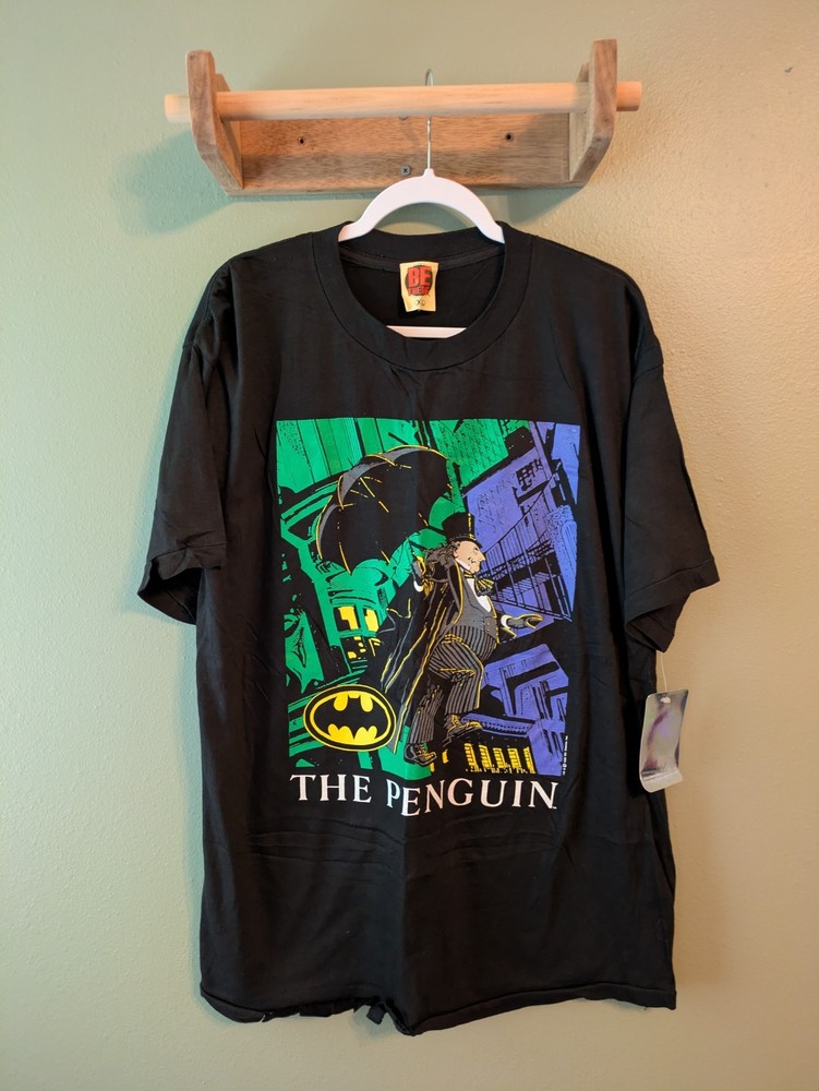 Stanley Desantis Vintage 1992 Batman Returns The Penguin T-Shirt XL Damaged
