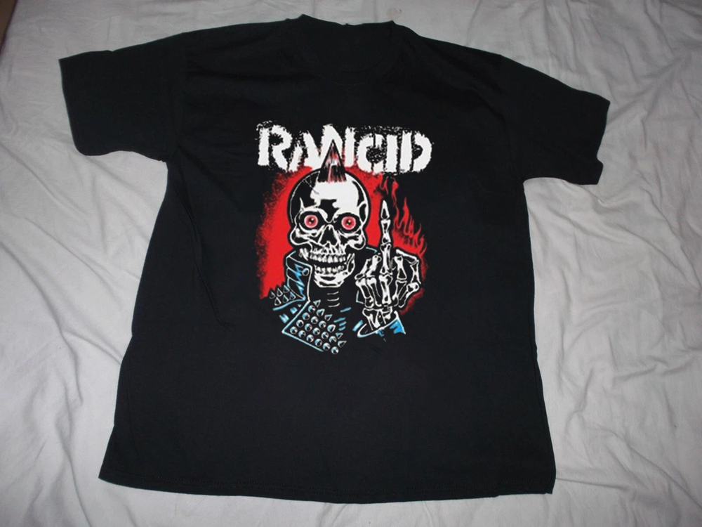 Rare Rancid Band Middle Finger Tour 2024 Black S to 5XL Shirt VK135