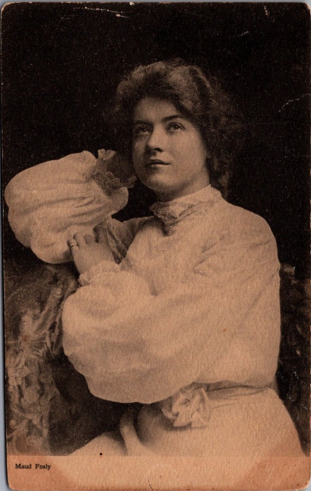 Maud Fealy RPPC Postcard 1910 Edwardian Actress Portrait Jesup Iowa