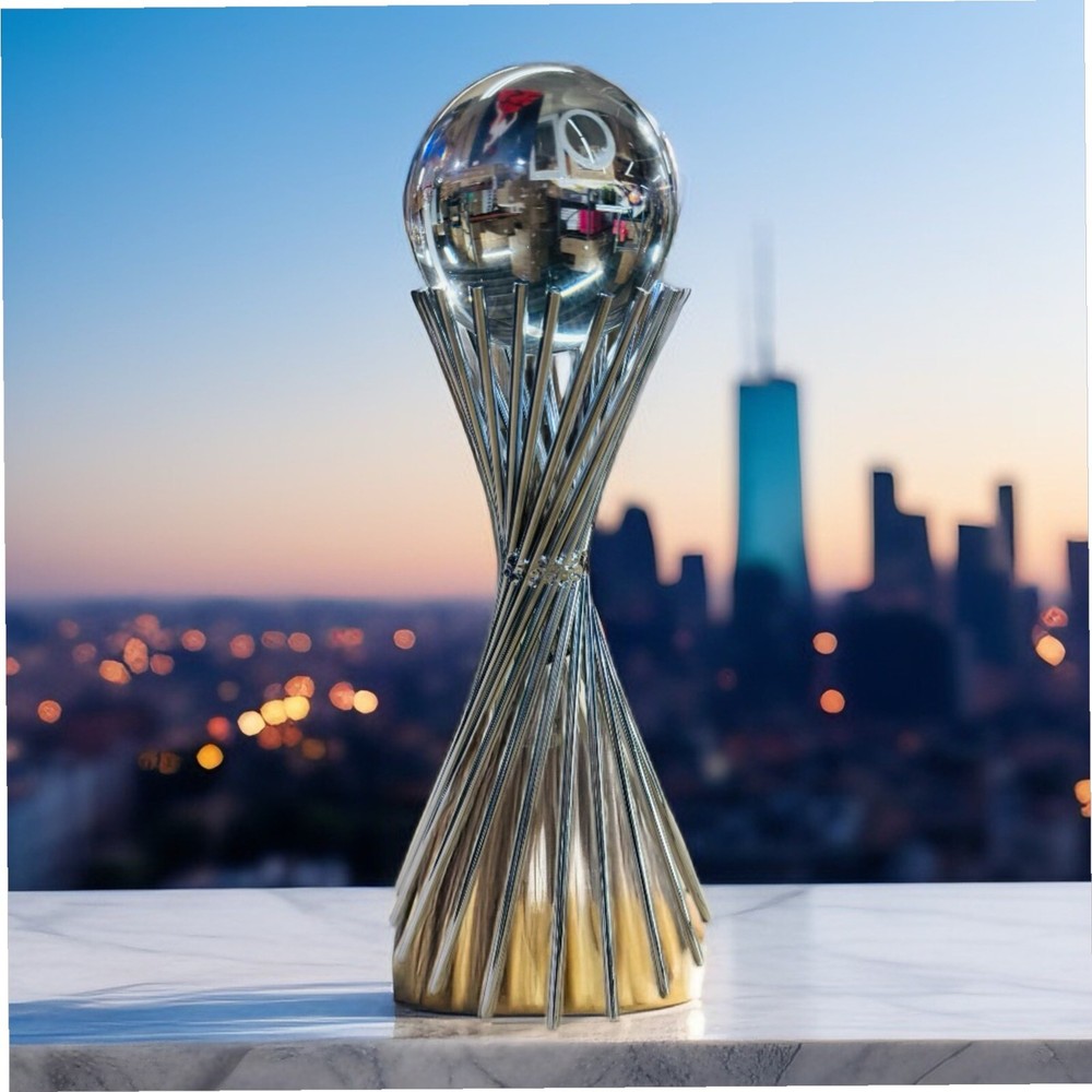 Modern Abstract Art Crystal Ball with silver Iron Stand Decorative Ornament gift-image