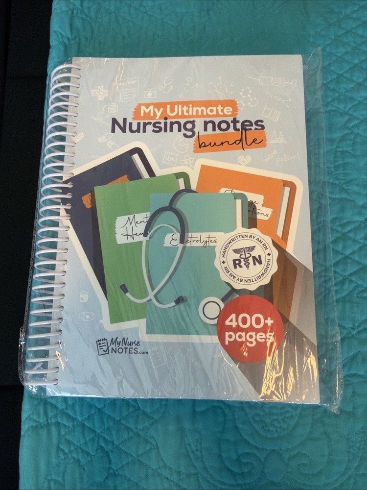 My Ultimate Nursing Notes Bundle 400+ Pages Handwritten RN Study Guide Spiral
