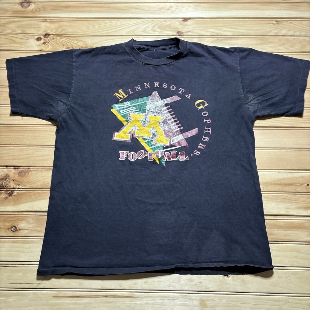 Vintage 90s University Of Minnesota Golden Gophers Football Shirt Size XL