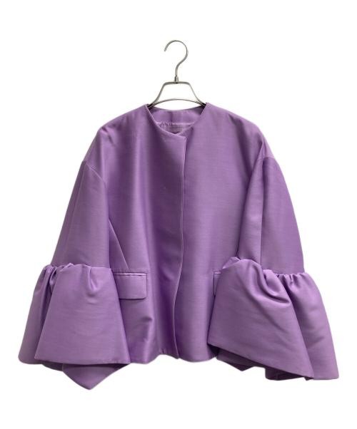 Wool Silk Blend Finger Sleeve Jacket for Women