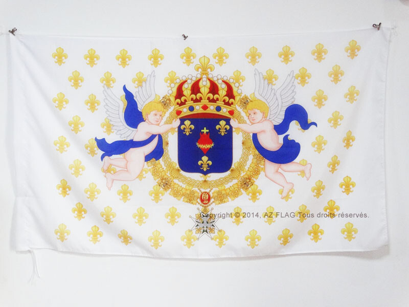 Sacred Heart Flag 2x3 ft French Catholic Royal Kingdom of France Banner for Pole