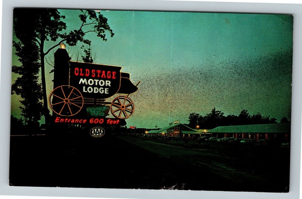 Colonial Heights VA-Virginia, Old Stage Motor Lodge Vintage Souvenir Postcard