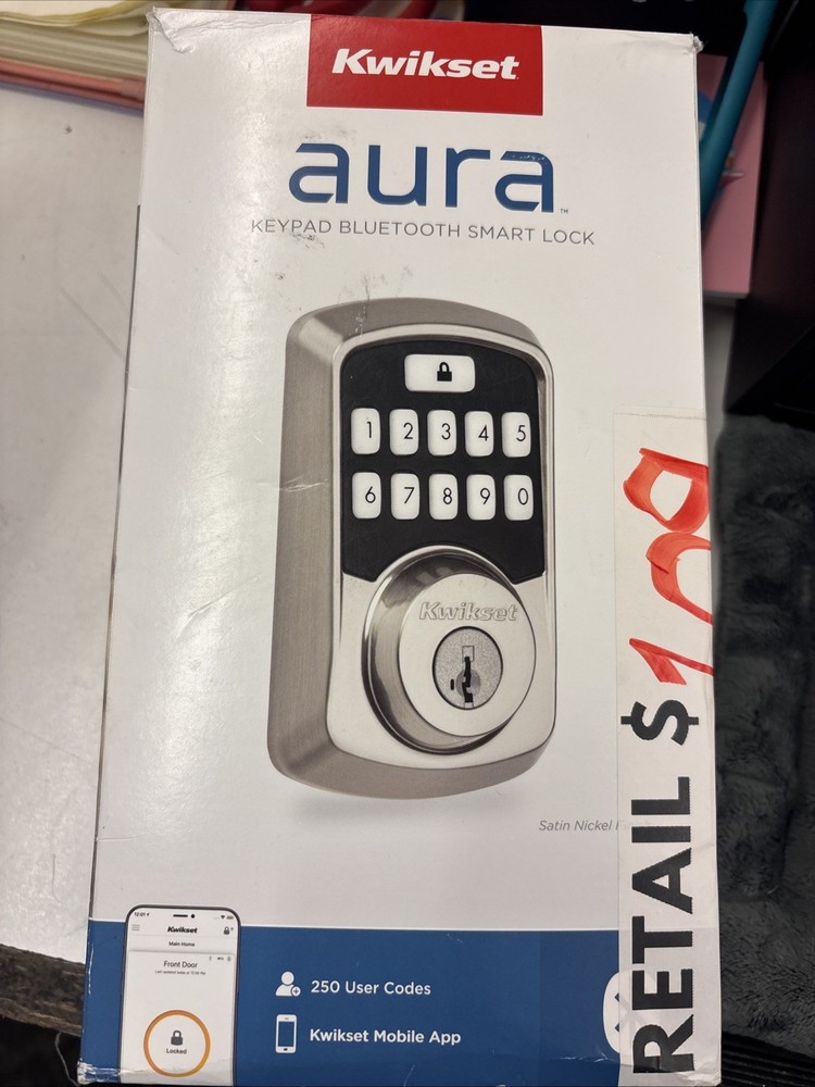 Kwikset Aura Bluetooth Keypad Smart Lock with Keyless Entry  