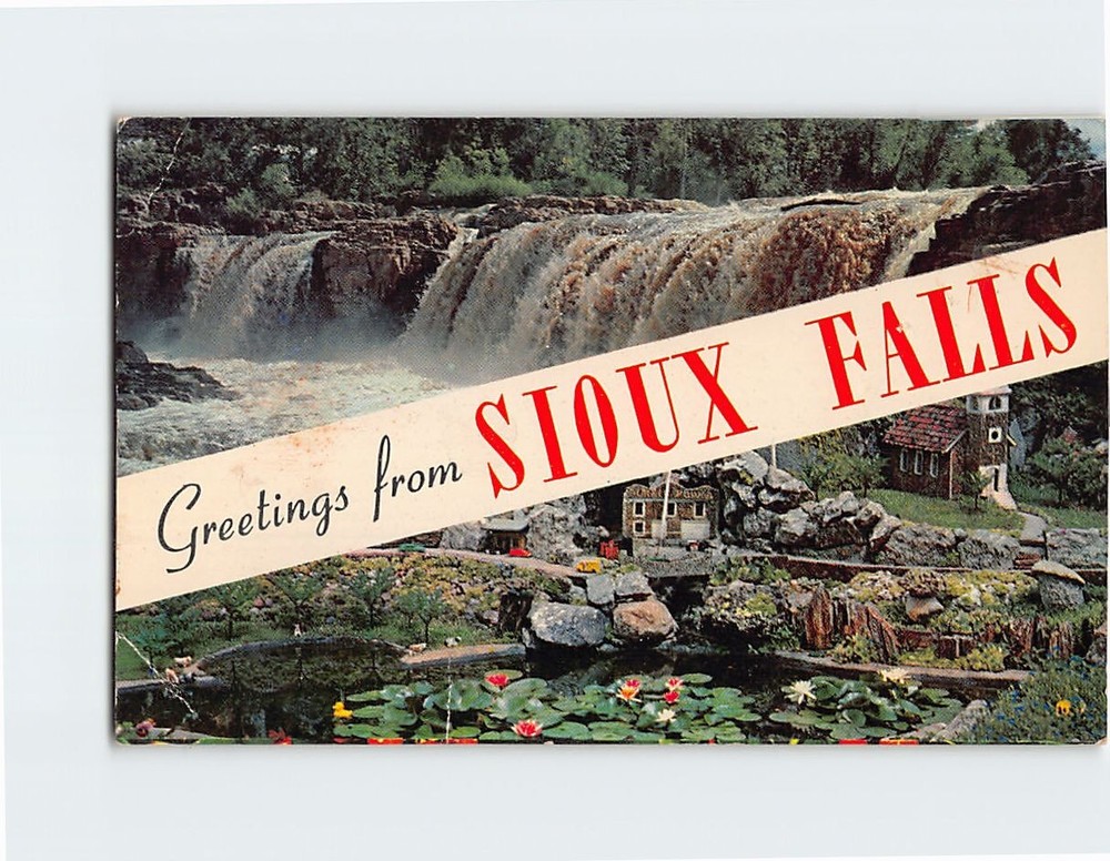 Postcard Greetings from Sioux Falls South Dakota USA