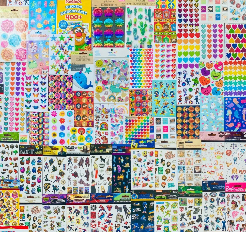 1000+ Bulk Lot of  Scrapbooking Supplies Stickers Great Variety! Lots Of Themes