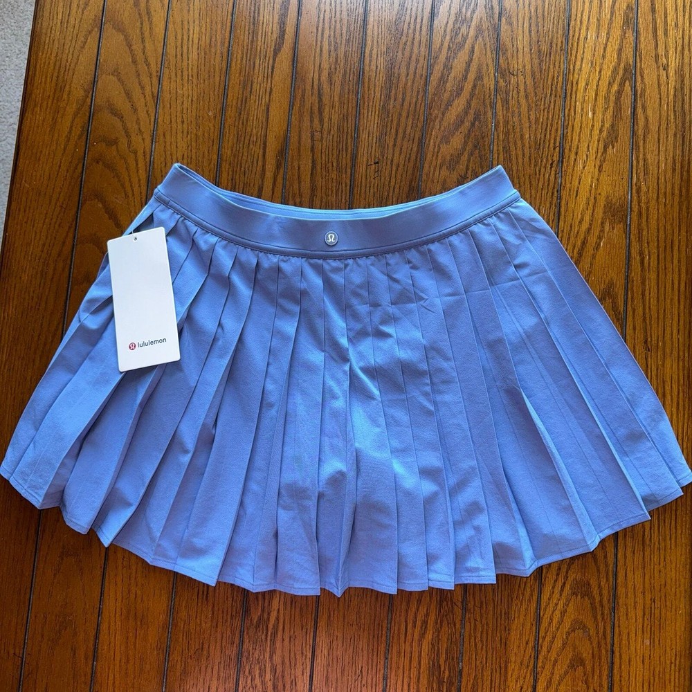 Lululemon High Rise Pleated Tennis Skirt Prep Blue Size 8 NWT