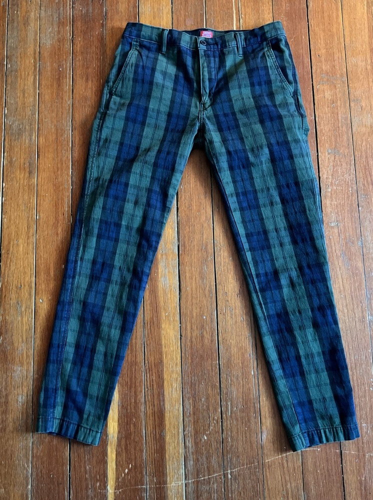 Levi’s XX Chino Standard Taper Men’s 31x32 green and blue plaid