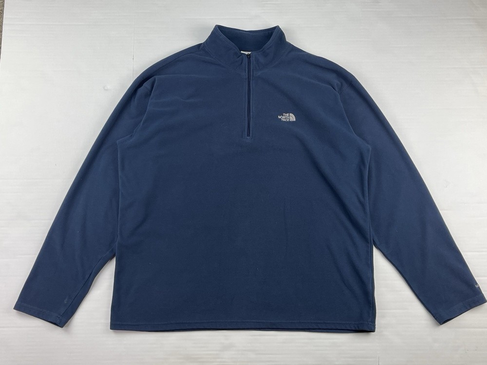 The North Face Men’s Large Blue Hiking TKA 100  1/4 Zip Pullover Fleece