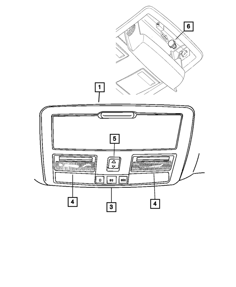Genuine Mopar Overhead Console 1RC66DX9AG