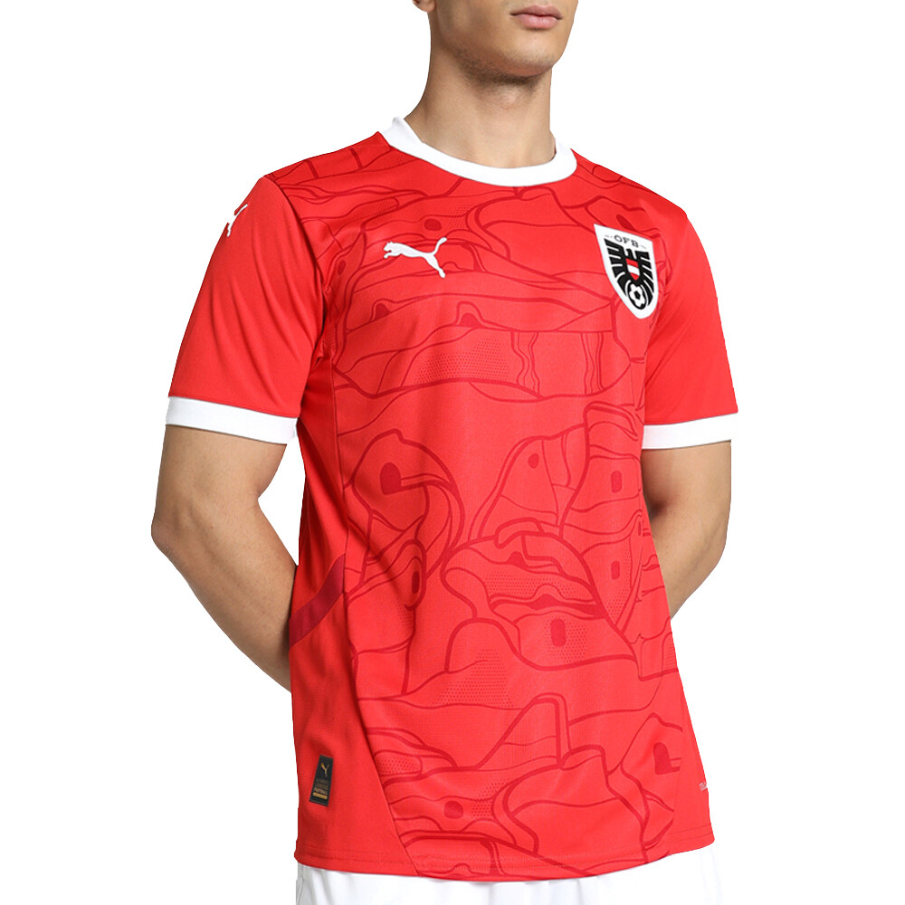 Puma Ofb Crew Neck Short Sleeve Home Soccer Jersey Replica Mens Red  77401001